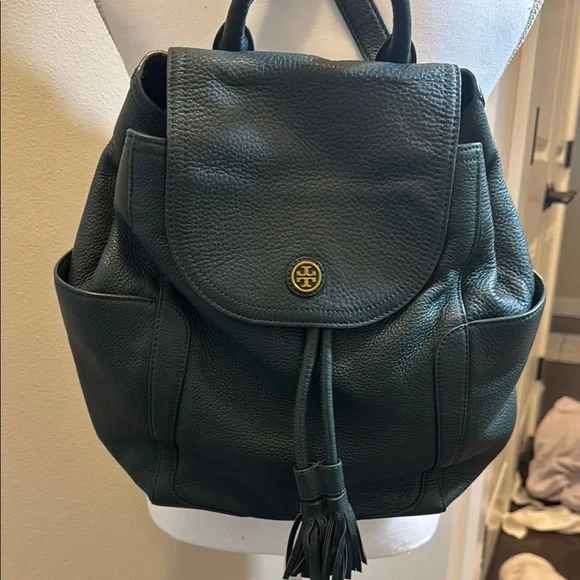 Tory Burch | Bags | Tory Burch Green Leather Backpack | Poshmark display picture 2